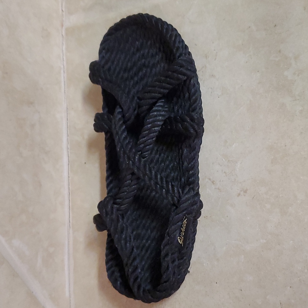Black Gurkees Rope Sandals - Picture 2 of 3